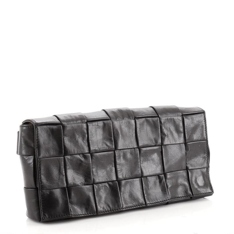 Black Bottega Veneta Stretch Cassette Crossbody Bag Maxi Intrecciato Leather