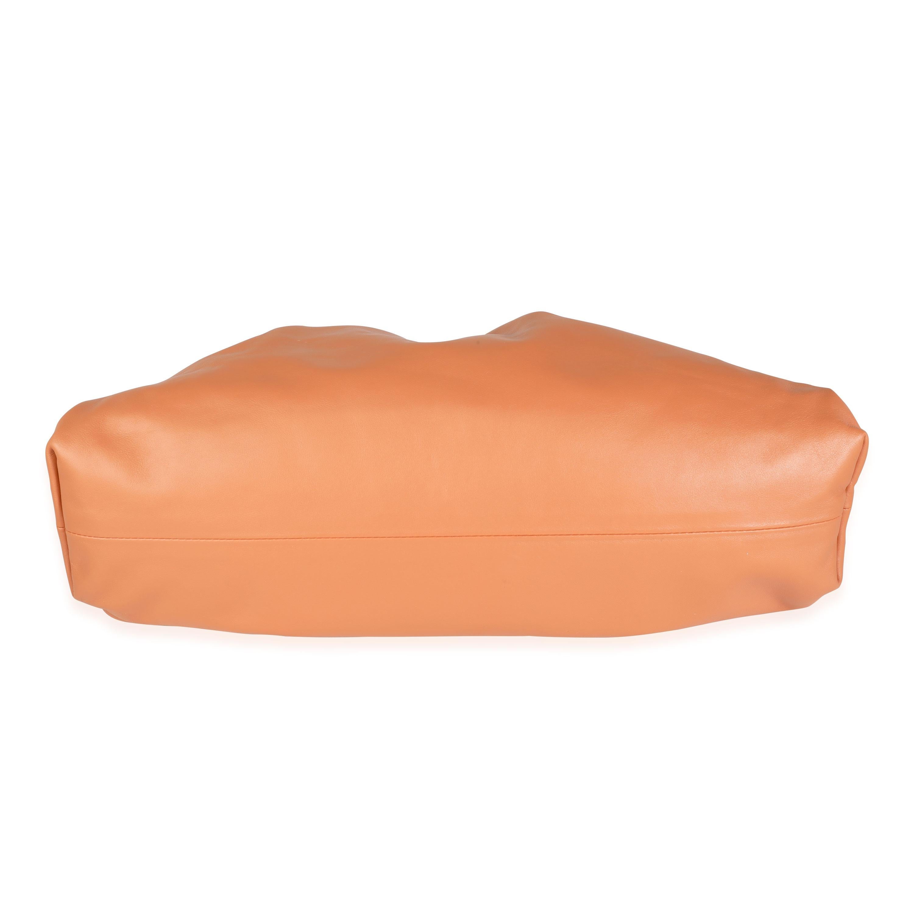 Bottega Veneta Tan Calfskin Leather Pouch In Excellent Condition For Sale In New York, NY