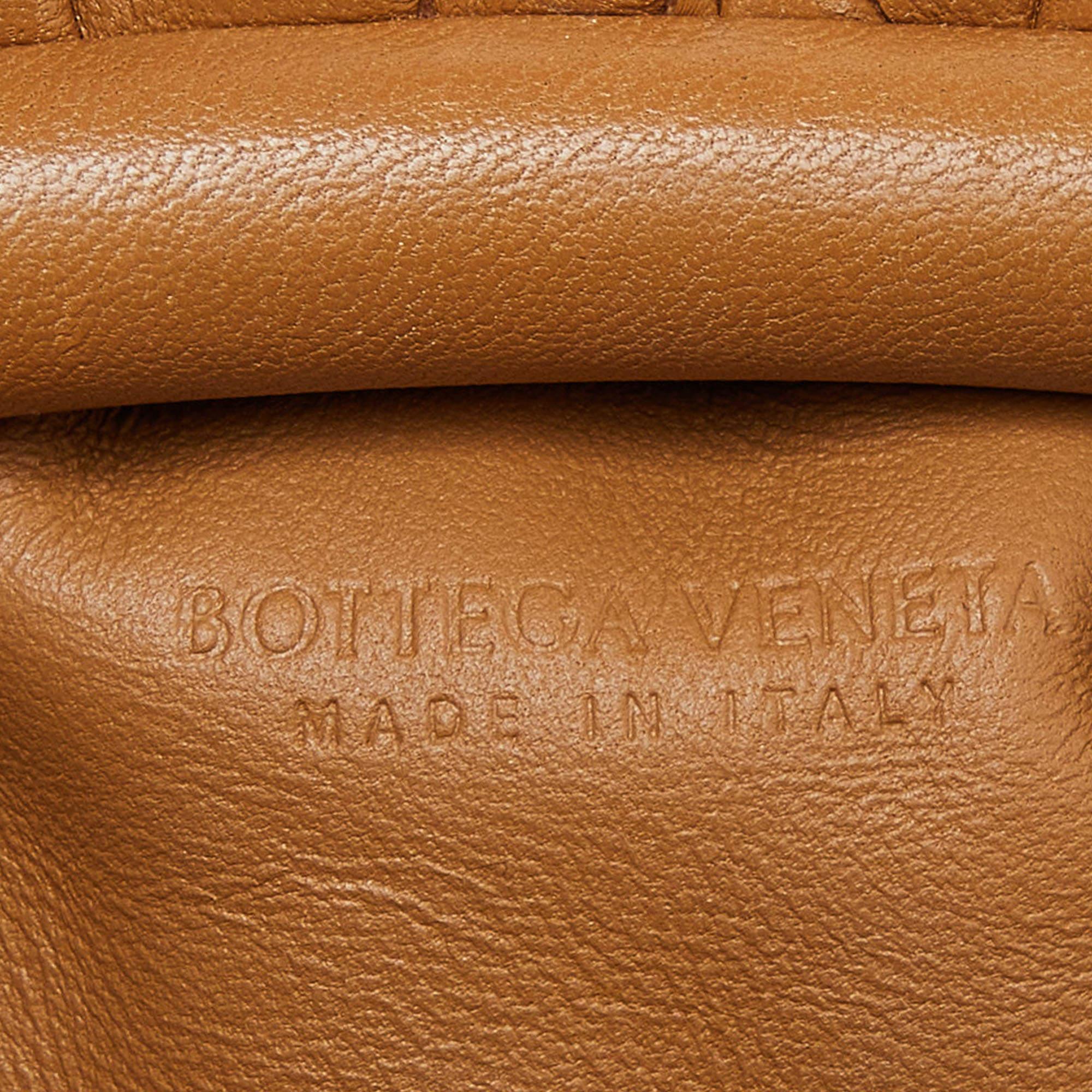 Women's Bottega Veneta Tan Intrecciato Leather Mini The Pouch Bag