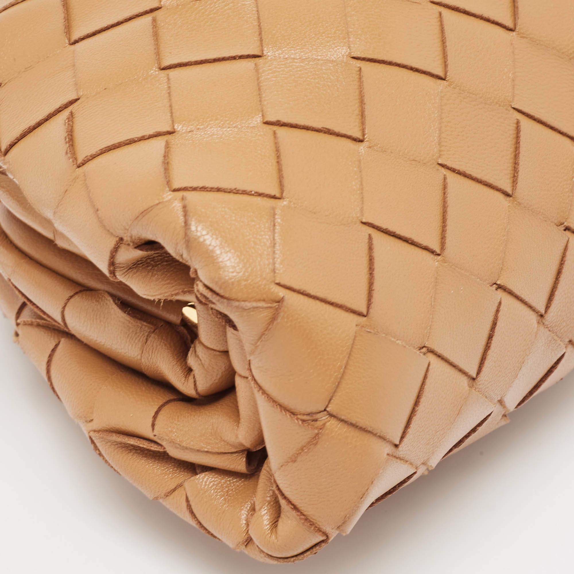 Bottega Veneta Tan Intrecciato Leather Mini The Pouch Bag 4