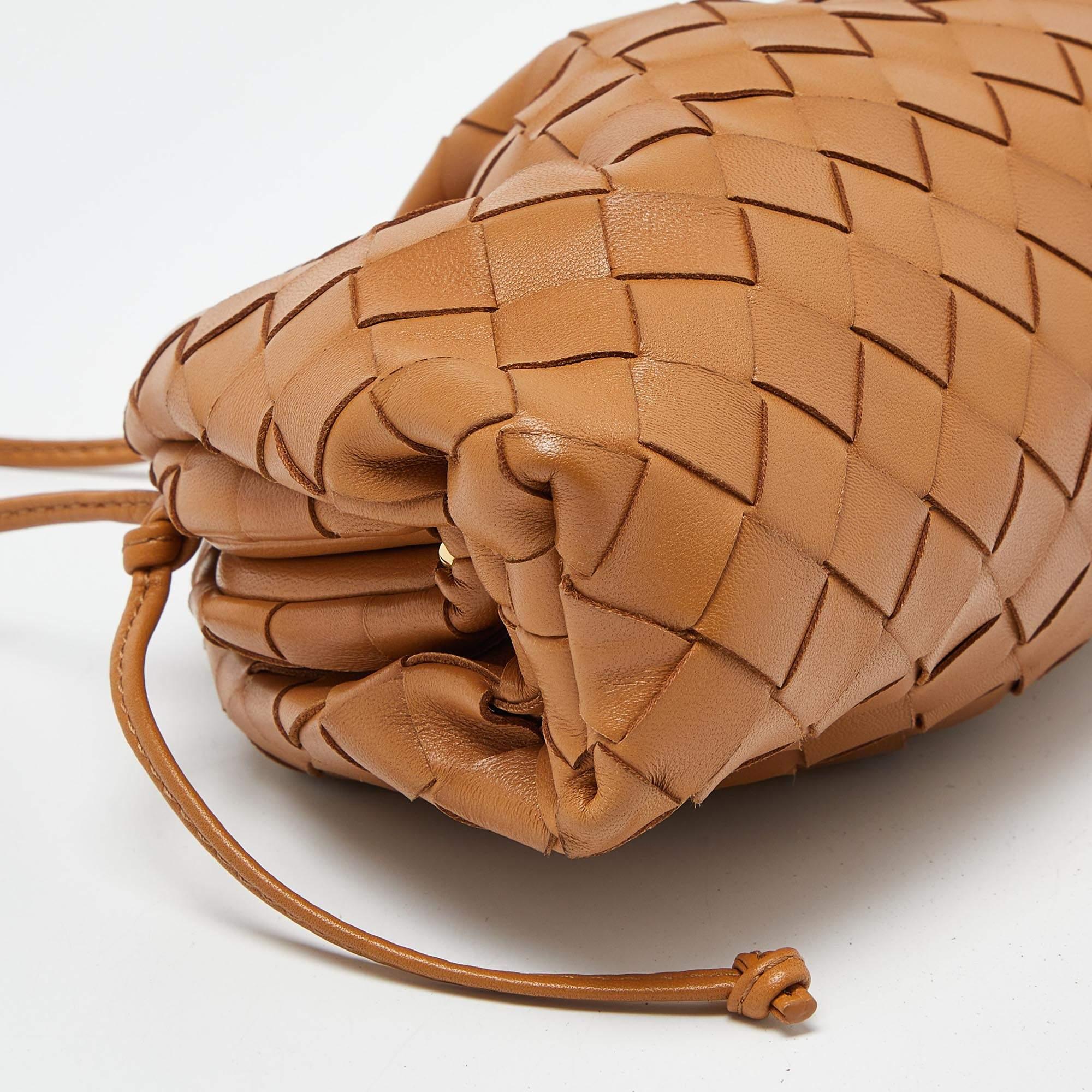 Bottega Veneta Tan Intrecciato Leather Mini The Pouch Bag 5