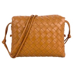 Bottega Veneta Tan Intrecciato Leather Small Loop Camera Crossbody Bag