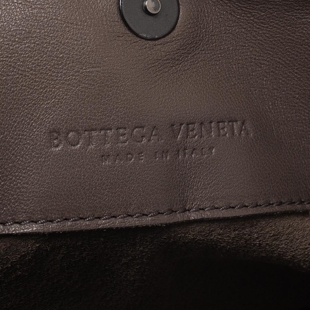 Bottega Veneta Borsa a tracolla con frange in pelle Intrecciato Taupe 1