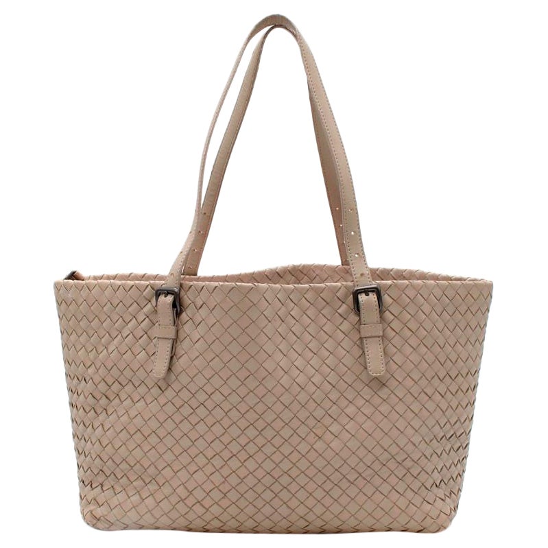 Tote Bag aus Leder von Bottega Veneta Intrecciato in Taupe