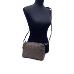 Bottega Veneta Taupe Intrecciato Woven Leather Nodini Crossbody Bag