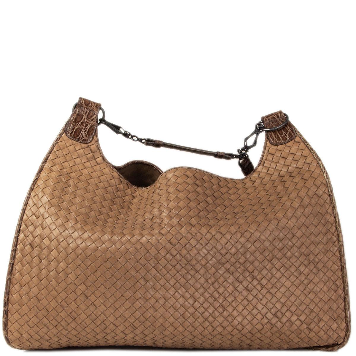 taupe leather bag