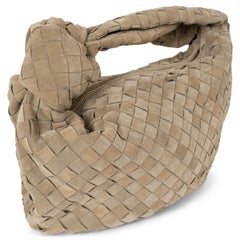 Bottega Veneta in pelle scamosciata taupe JODIE TEEN INTRECCIATO Borsa Hobo