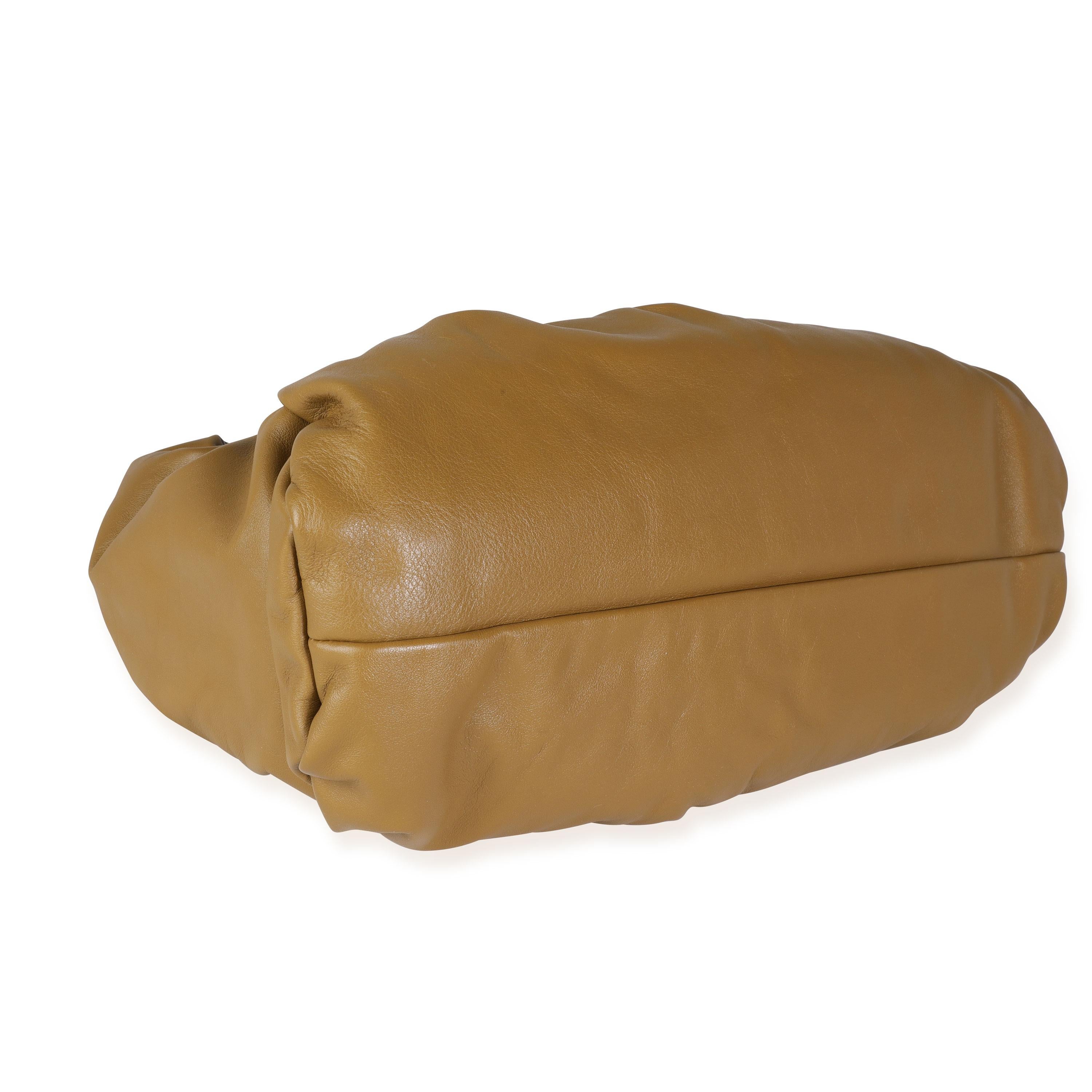 Brown Bottega Veneta Teak Calfskin Leather Shoulder Pouch Bag
