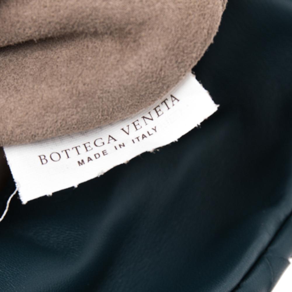 Bottega Veneta Teal Intrecciato Leather Mini Flap Chain Crossbody Bag 3