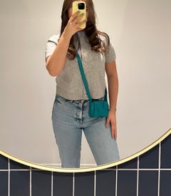 Bottega Veneta Teal Maxi Intrecciato Woven Calfskin Leather Candy Cassette