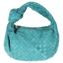Teal Intrecciato Teen Jodie aus Wildleder von Bottega Veneta