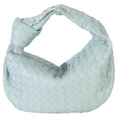 Bottega Veneta Teal Washed Nappa Intrecciato Teen Jodie