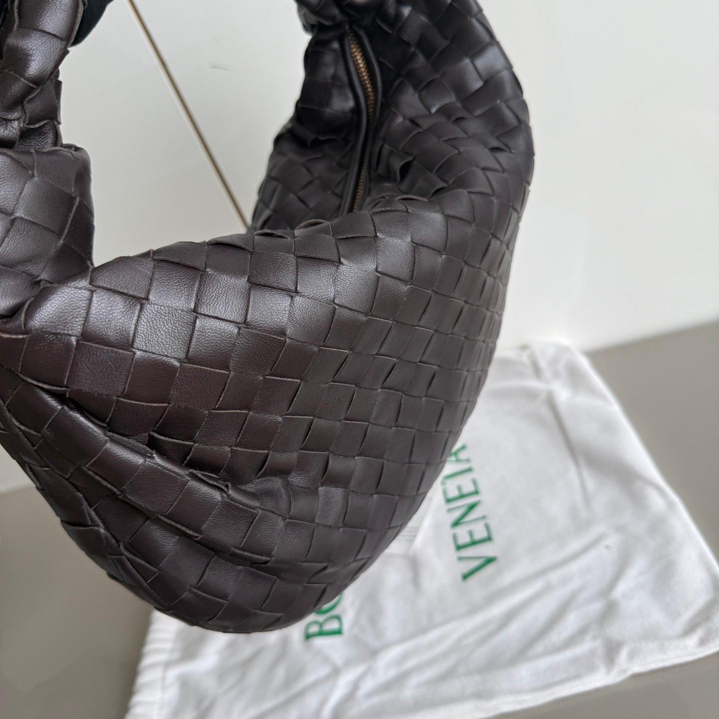 Bottega Veneta Teen Jodie Fondant Dark Chocolate Brown Leather in vendita 5