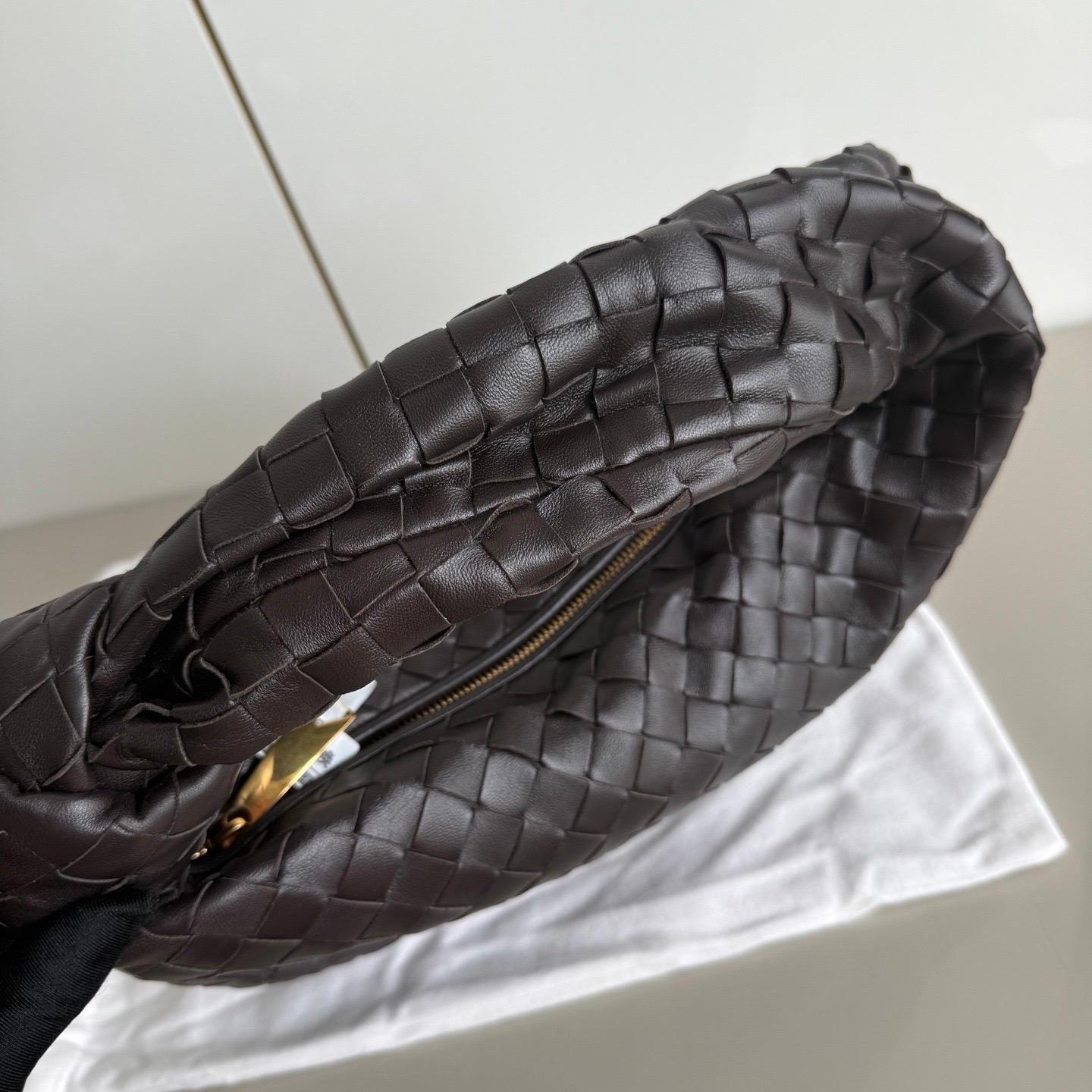 Bottega Veneta Teen Jodie Fondant Dark Chocolate Brown Leather in vendita 1