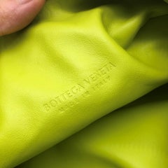 Bottega Veneta Teen Jodie Lime Kiwi Green Intrecciato Leather Hobo Bag Purse