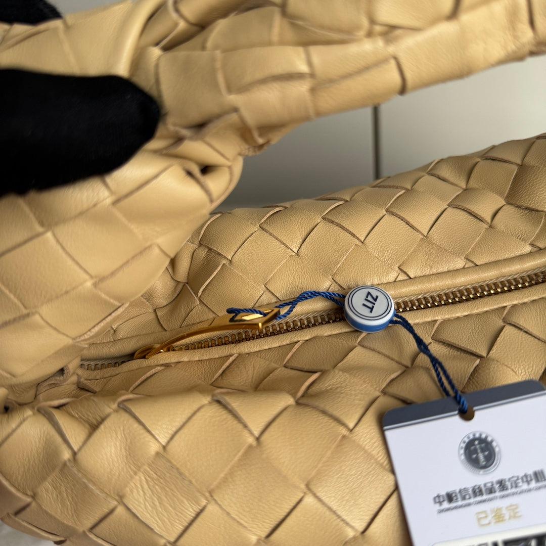 Bottega Veneta Teen Jodie Small Lambskin Leather Beige Oats 36cm 5