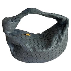Bottega Veneta Teen Jodie Kleines Lammfell Leder Lightening Grau 36cm
