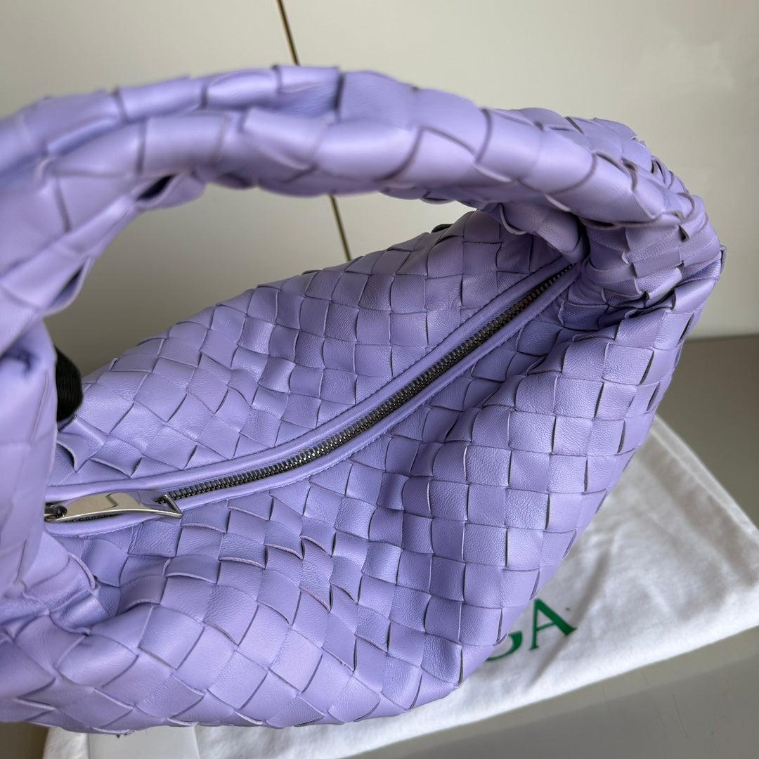 Bottega Veneta Teen Jodie Pequeña Piel de Cordero Lila Claro Morado 36cm en venta 8