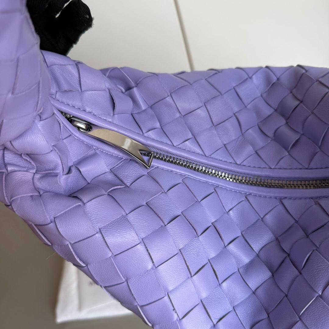Bottega Veneta Teen Jodie Pequeña Piel de Cordero Lila Claro Morado 36cm en venta 12