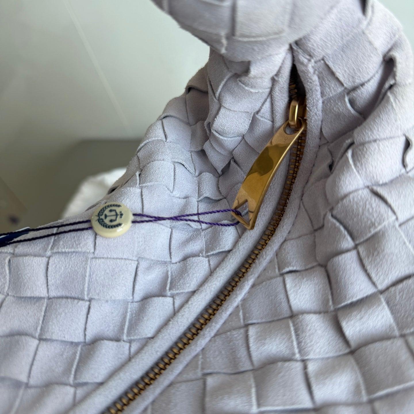 Bottega Veneta Teen Jodie Suede Washed Purple For Sale 5