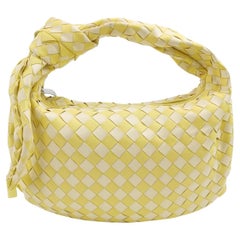 Bottega Veneta Teen Jodie Yellow White Checkered Intrecciato Leather
