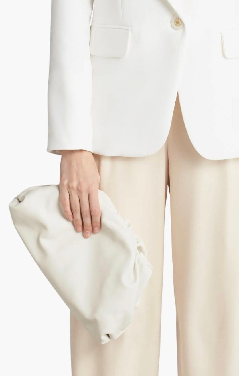 Women's Bottega Veneta Teen Pouch in White NWT
