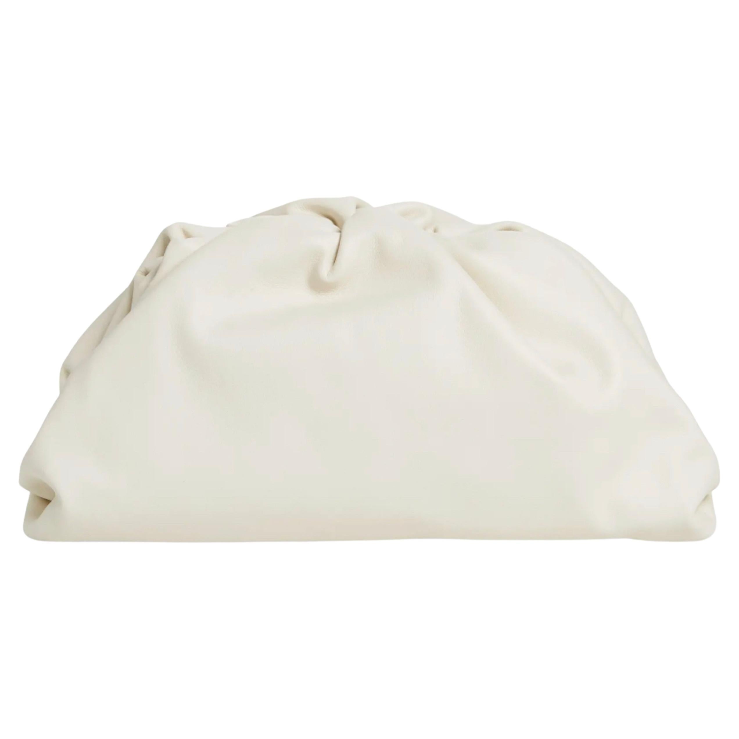 Bottega Veneta Teen Pouch in White NWT For Sale