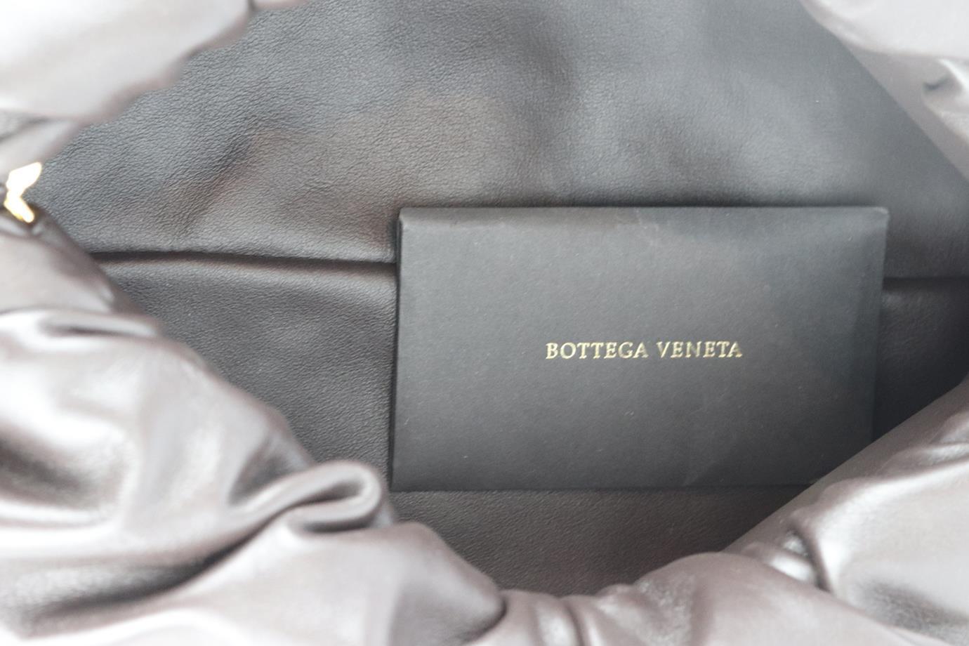 Gray Bottega Veneta The Chain Pouch Gathered Leather Shoulder Bag