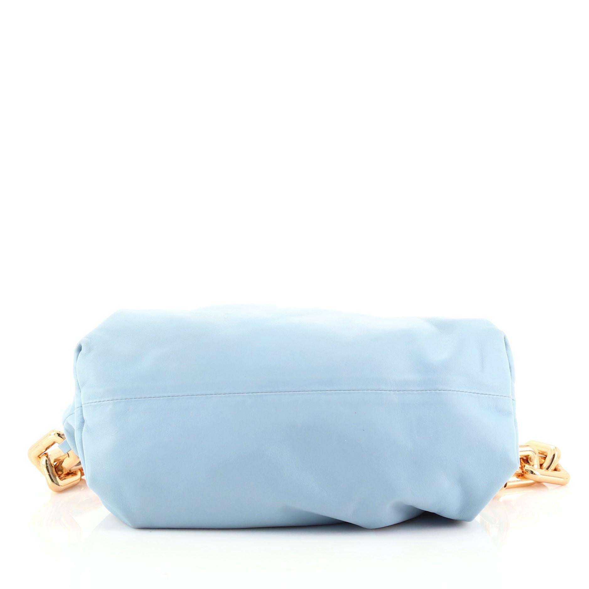 Blue Bottega Veneta The Chain Pouch Leather