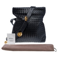 Bottega Veneta The Foldes in Nappa Intrecciato Nero , GHW