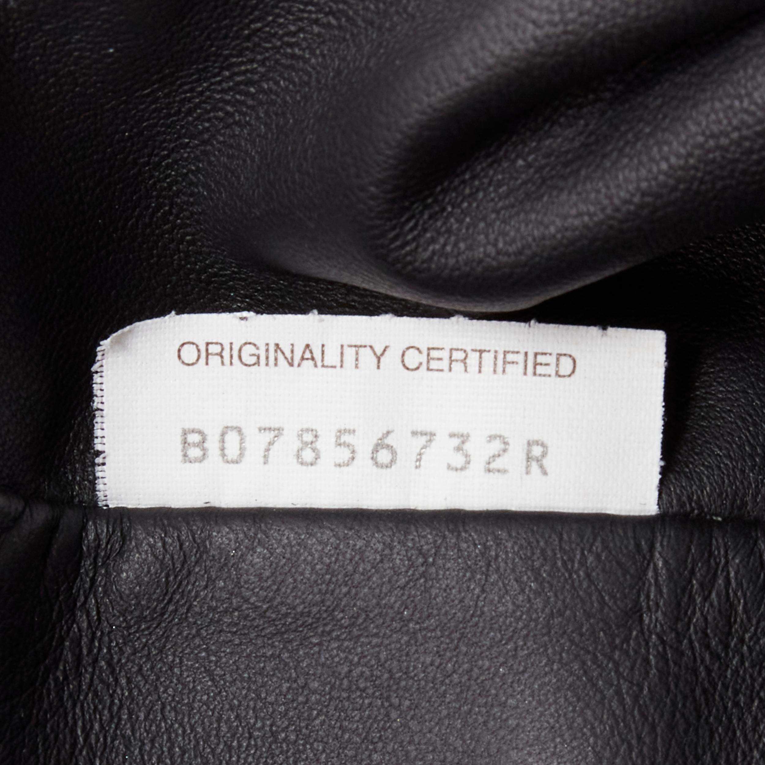 BOTTEGA VENETA The Intrecciato Pouch black signature woven leather clutch bag For Sale 1