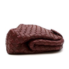 Bottega Veneta The Lauren 1980 Burgundy Intrecciato Clutch