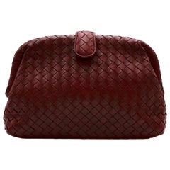 Bottega Veneta The Lauren 1980 Burgunder Intrecciato Clutch