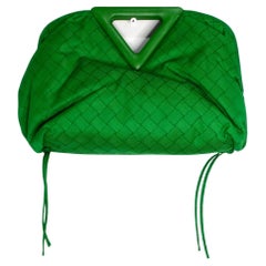 Bottega Veneta The Point Green Nylon Jacquard Triangle Bag