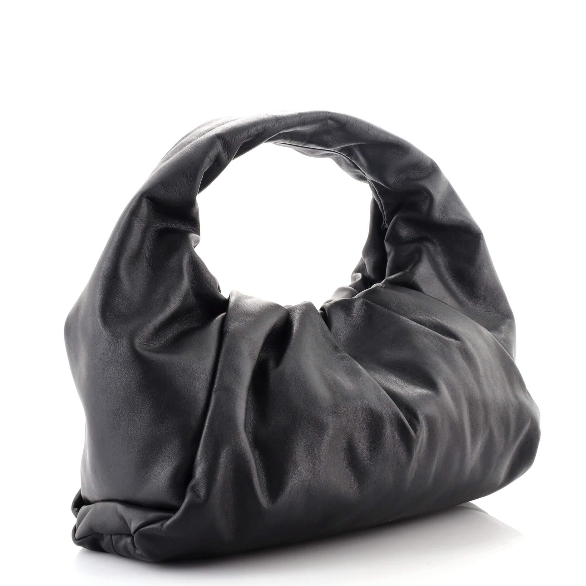 Black Bottega Veneta The Shoulder Pouch Leather Medium