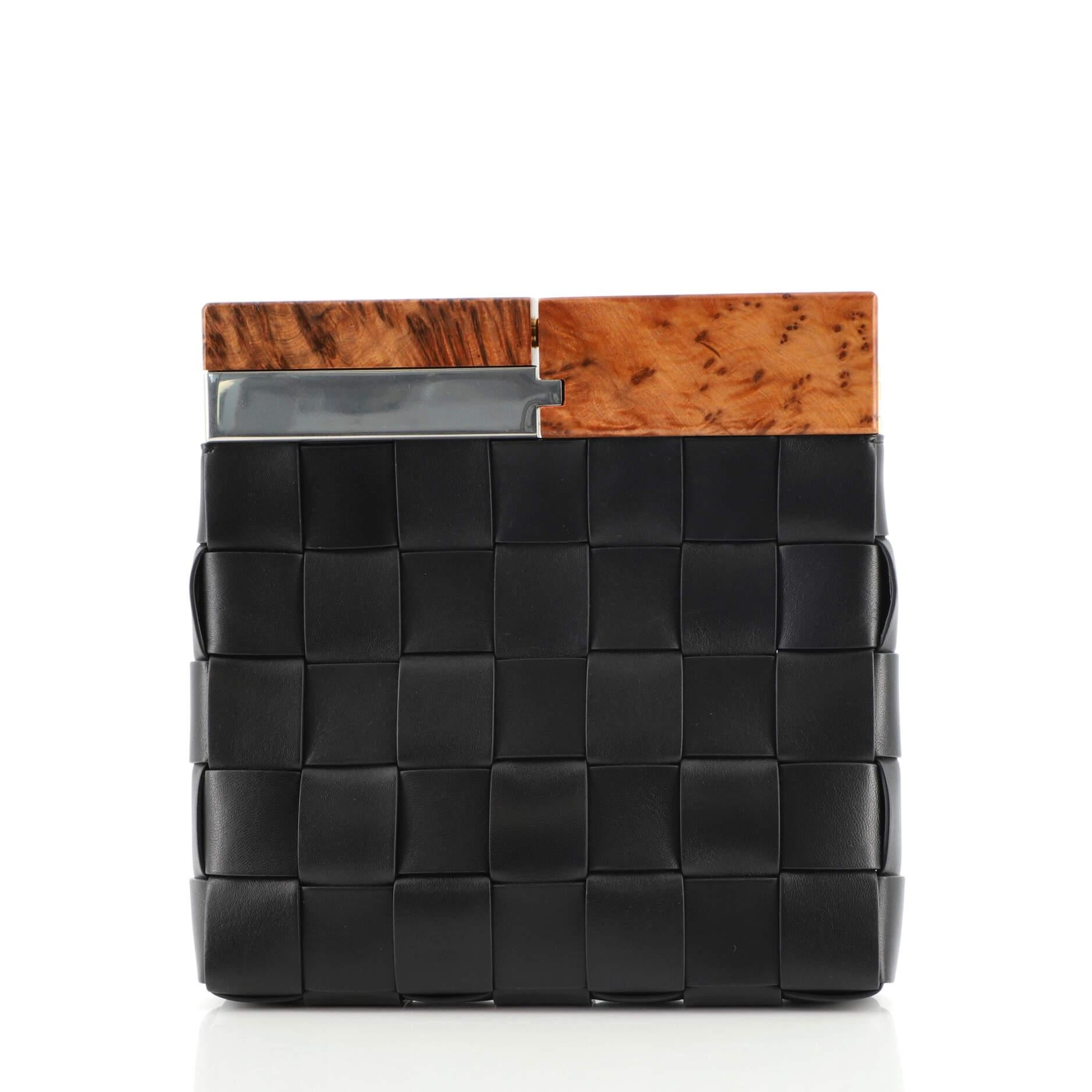 bottega veneta wood clutch