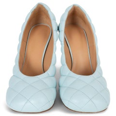 BOTTEGA VENETA Topazio blau Leder 2019 BLOC Pumps Schuhe 38