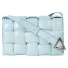 BOTTEGA VENETA Topazio blue leather 2019 PADDED CASSETTE Bag