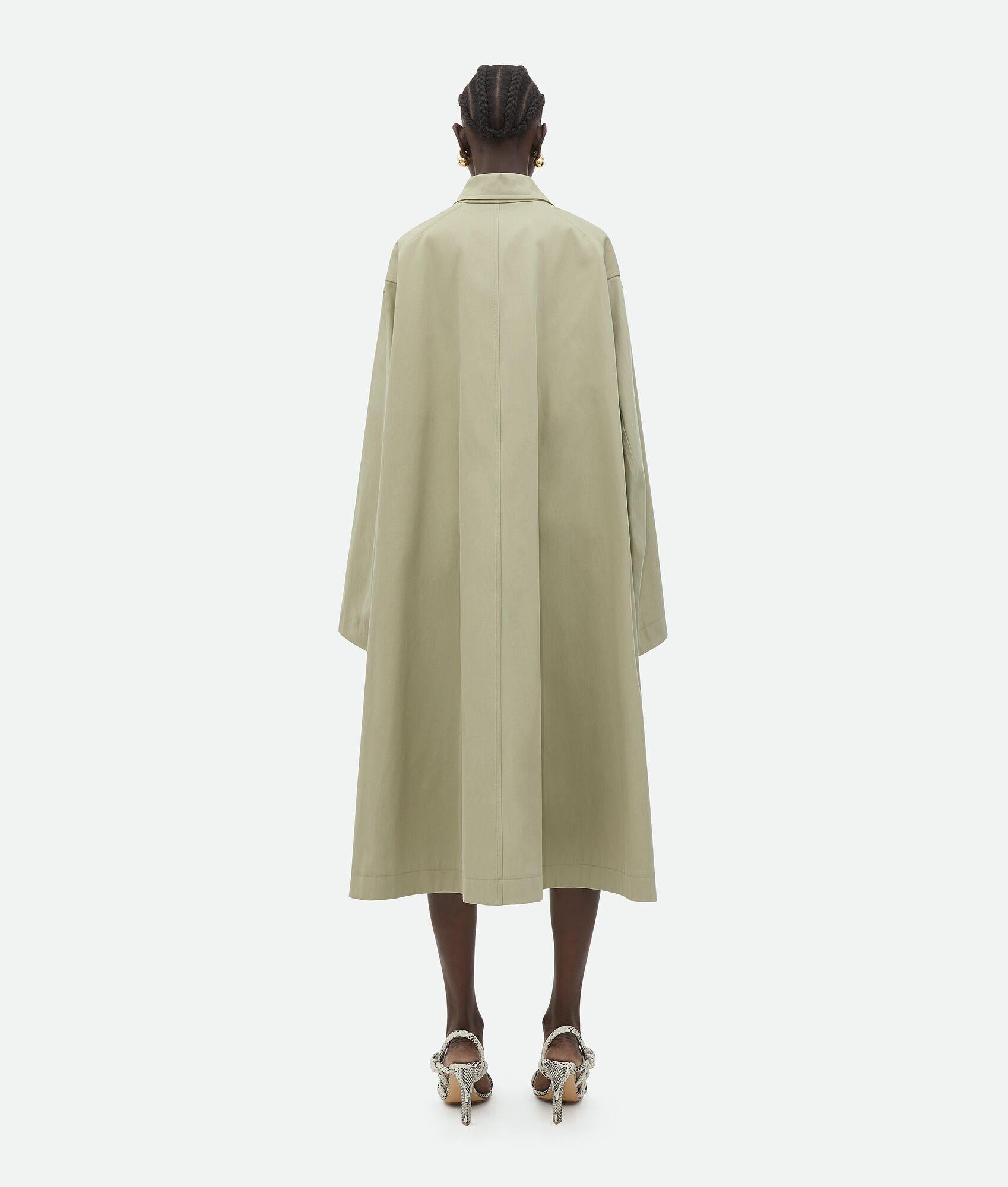 BOTTEGA VENETA Travertin beige Baumwolle 2023 OVERSIZED TWILL Mantel Jacke 38 XS im Angebot 4