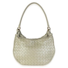 Bottega Veneta Travertine Intrecciato Nappa Medium Gemelli Shoulder Bag
