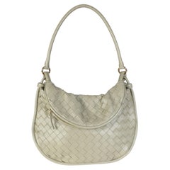 Bottega Veneta Travertine Intrecciato Nappa Medium Gemelli Shoulder Bag