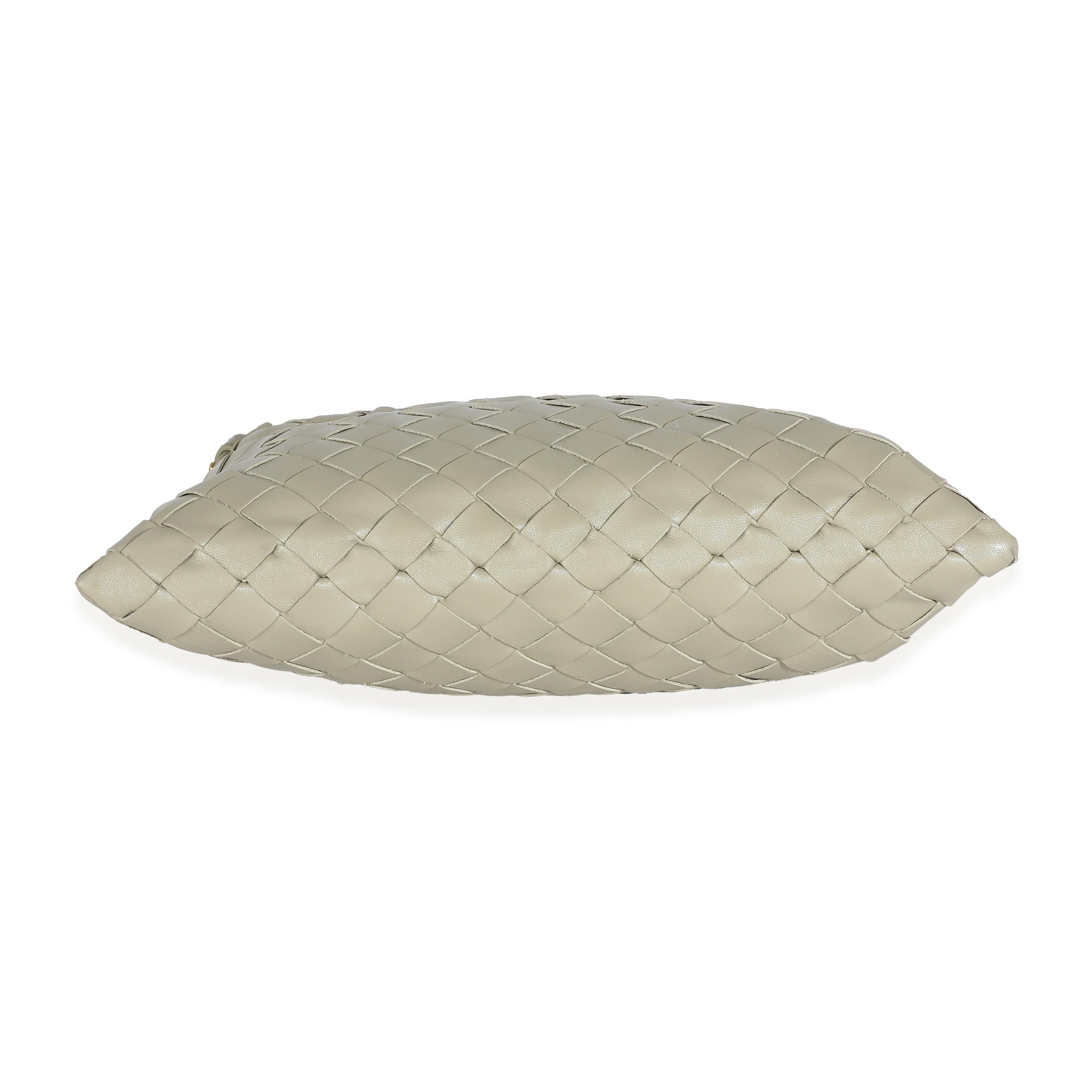 Bottega Veneta Travertine Nappa Intrecciato Mini Hop Hobo For Sale 3
