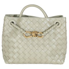 Bottega Veneta Travertine Nappa Intrecciato Small Andiamo Bag