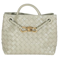 Bottega Veneta Travertin Nappa Intrecciato Kleine Andiamo Tasche