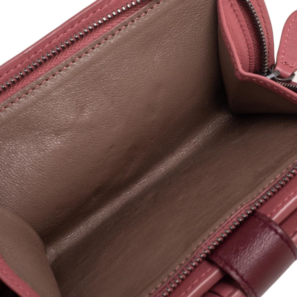 Bottega Veneta Tri Color Intrecciato Leather French Flap Wallet 2