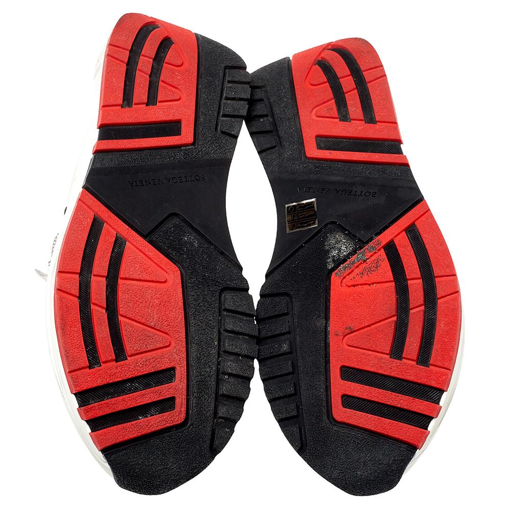 Bottega Veneta Tricolor Mesh und Leder Speedster Turnschuhe Größe 43,5 1