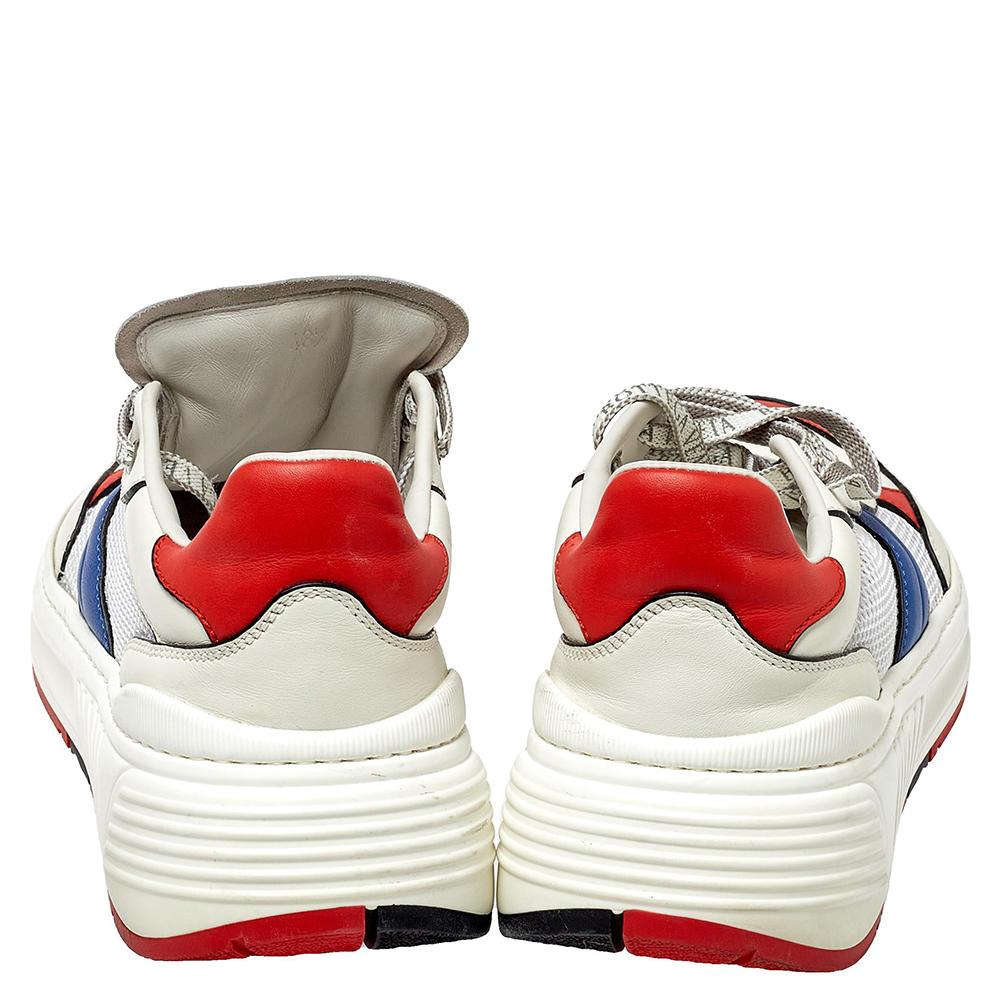 Bottega Veneta Tricolor Mesh und Leder Speedster Turnschuhe Größe 43,5 2
