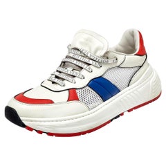 Bottega Veneta Tricolor Mesh and Leather Speedster Sneakers Size 43.5