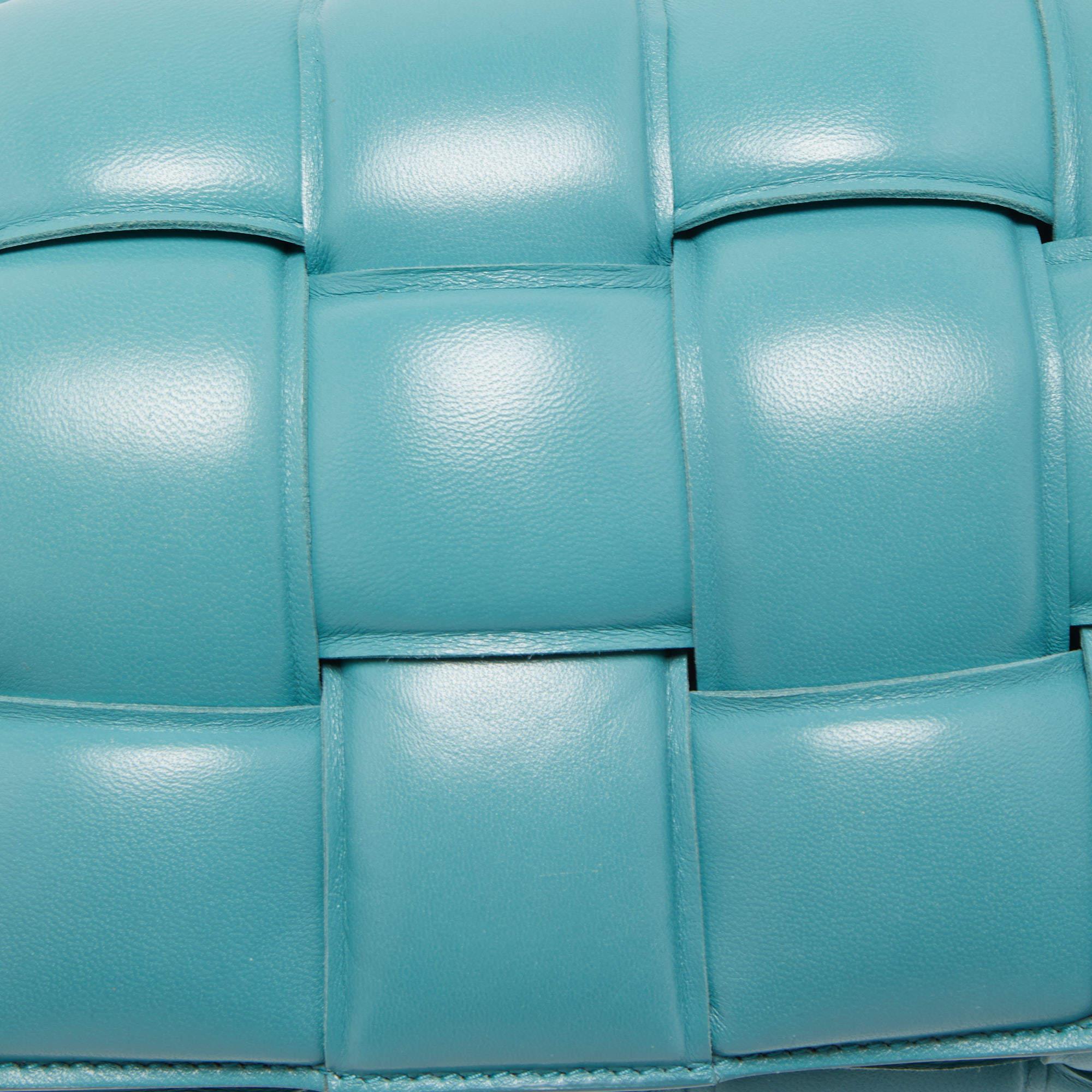 Bottega Veneta Turquoise Padded Leather Cassette Shoulder Bag 6