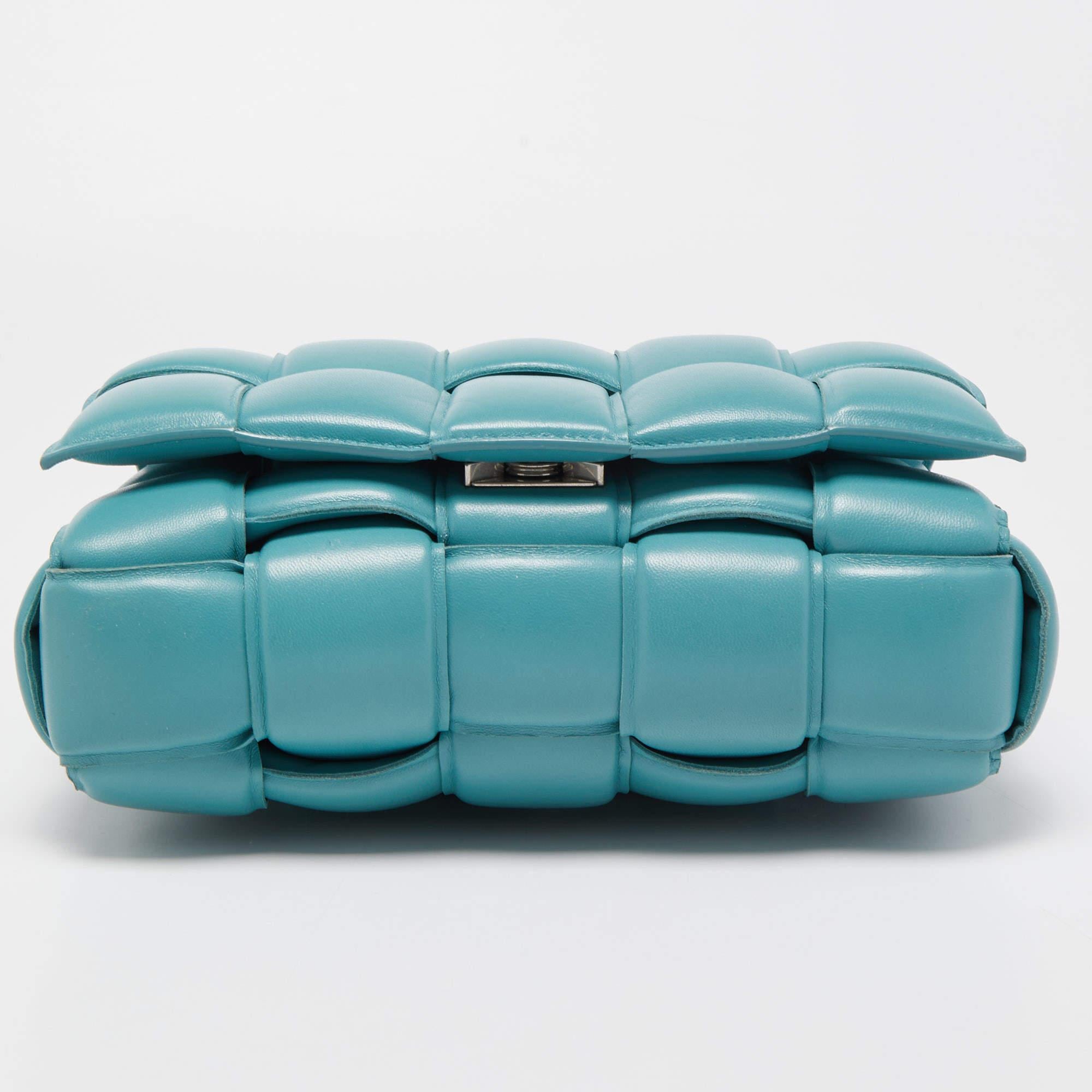 Bottega Veneta Turquoise Padded Leather Cassette Shoulder Bag 1